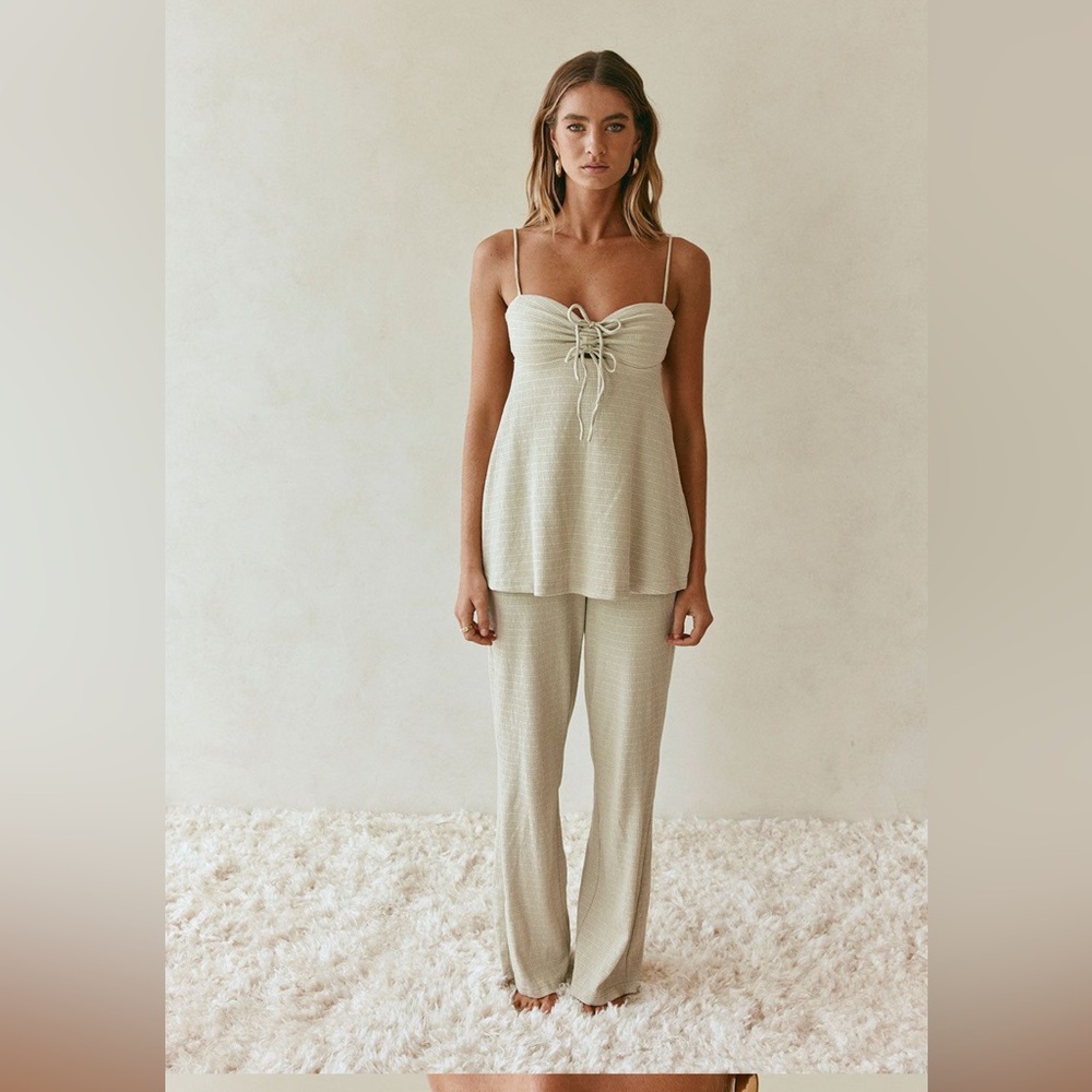 SABO Alondra Jumpsuit Luxurious cream Heather lounge Set M - Picture 3 of 14